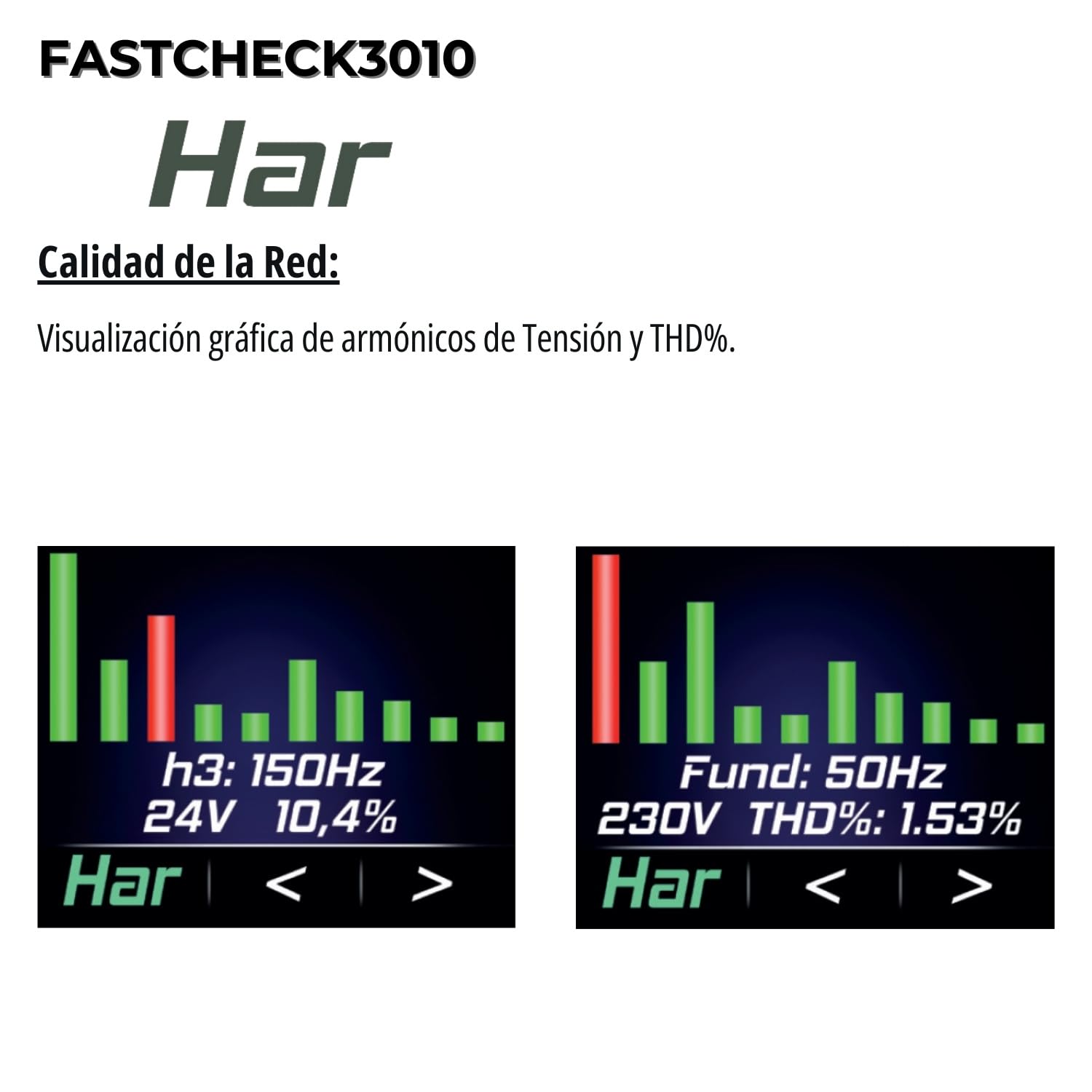 KPS-FASTCHECK3010 Comprobador Multifunción - Cableado de Enchufe, Prueba de Diferenciales RCD, Impedancia de Bucle, Armónicos y THD% - Con APP compatible