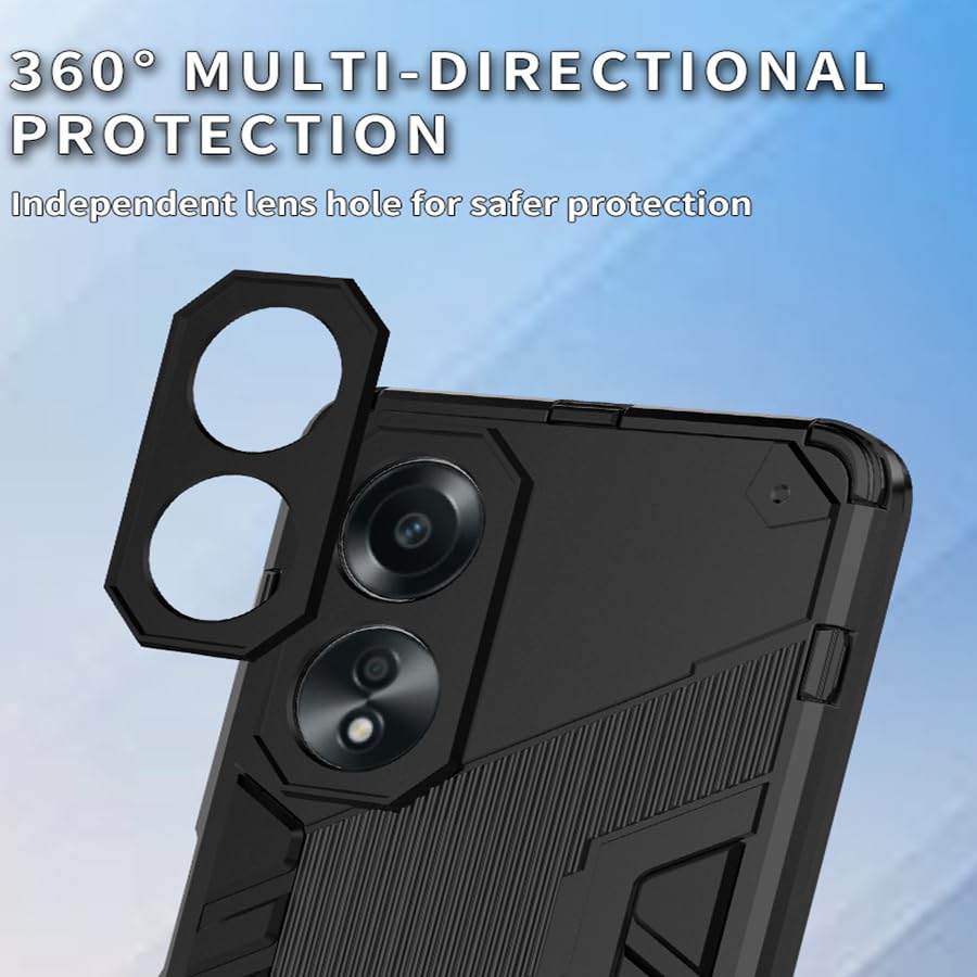 WOKEZ Fodral för Oppo A58 4G - 360° Skydd, Stativ & Stötsäker Grön