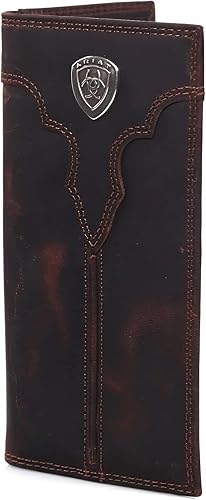 Miniatura 6 de ARIAT Western Wallet Mens Rodeo Center Bump Shield Marrón A3550002