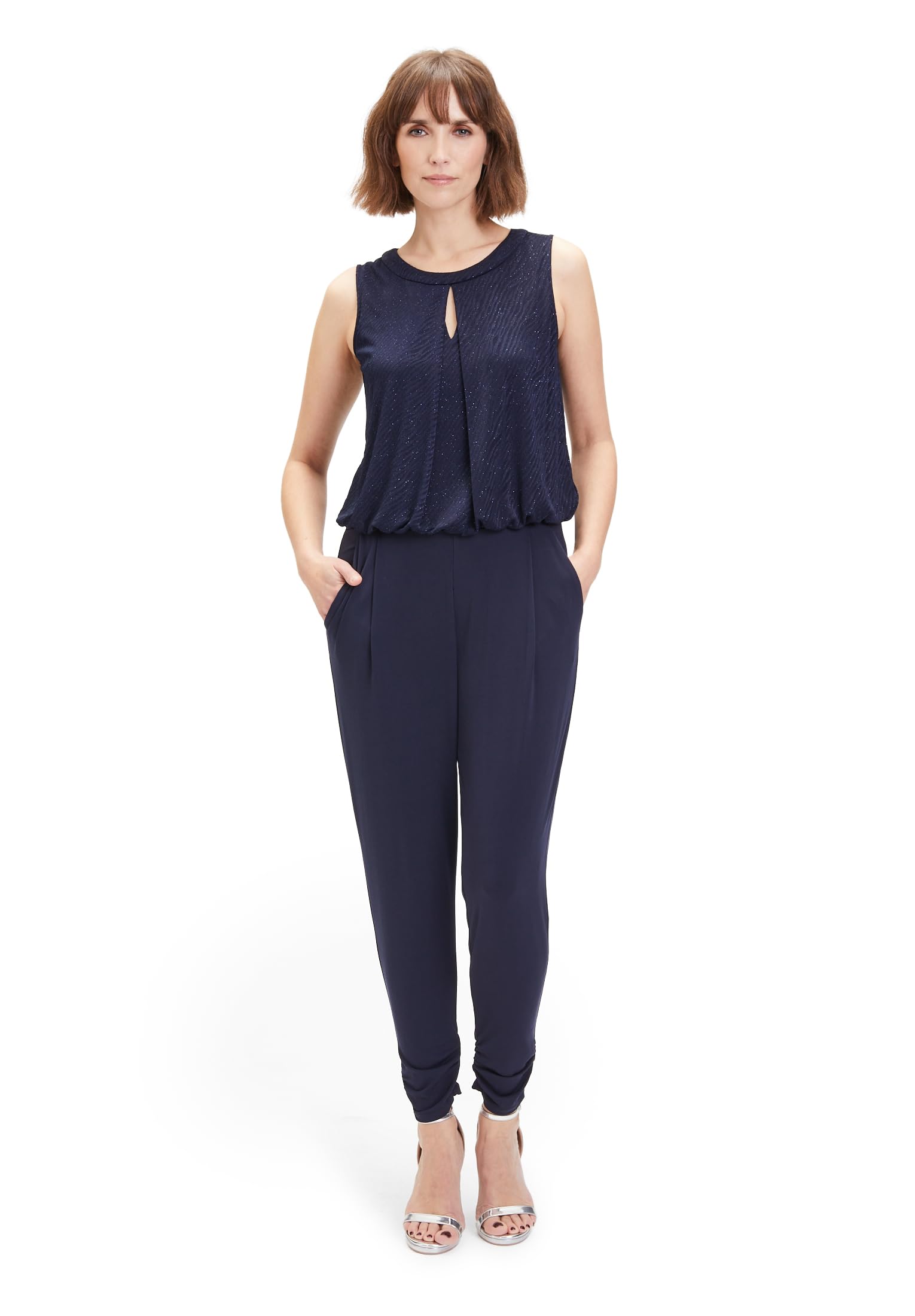 Vera Mont Damen Jumpsuit im Glitzer-Look