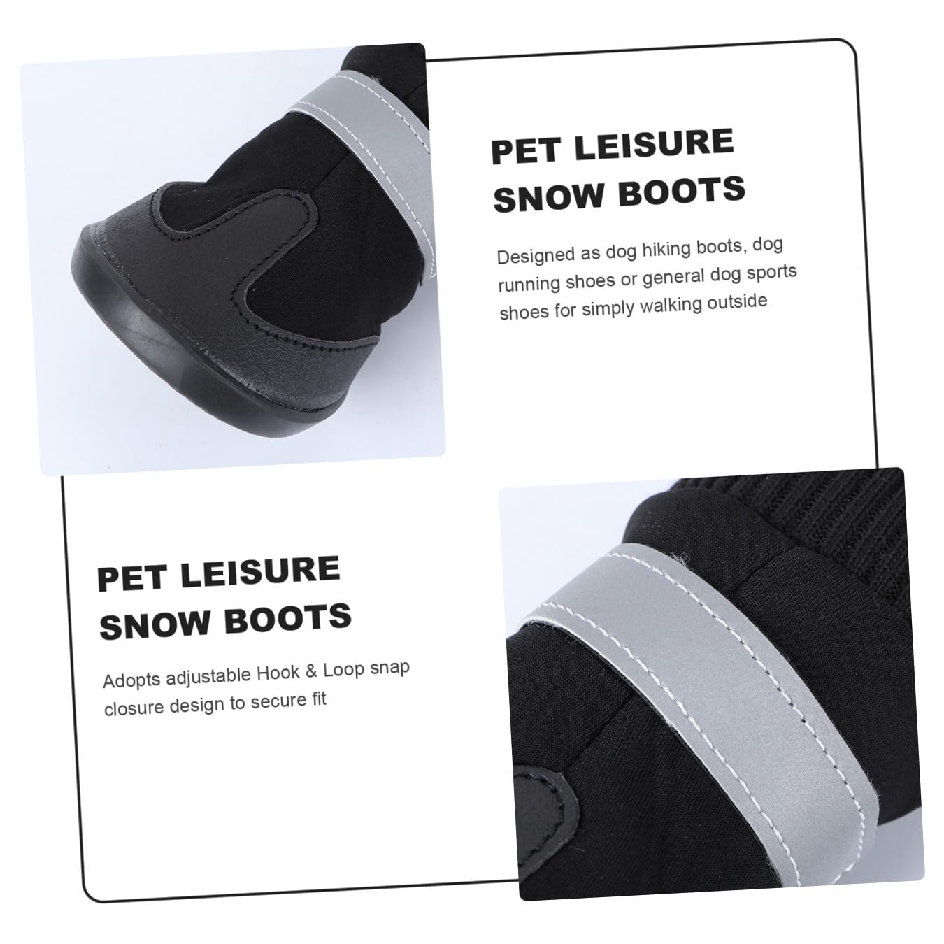BESPORTBLE 8 STK Haustier Hund Winterschuhe Welpenstiefel für kleine Hunde Haustierschuhe für kleine Hunde hundeschuhe hundepfote Dog Shoes Stiefel für Haustierhunde Hund warme Stiefel Black