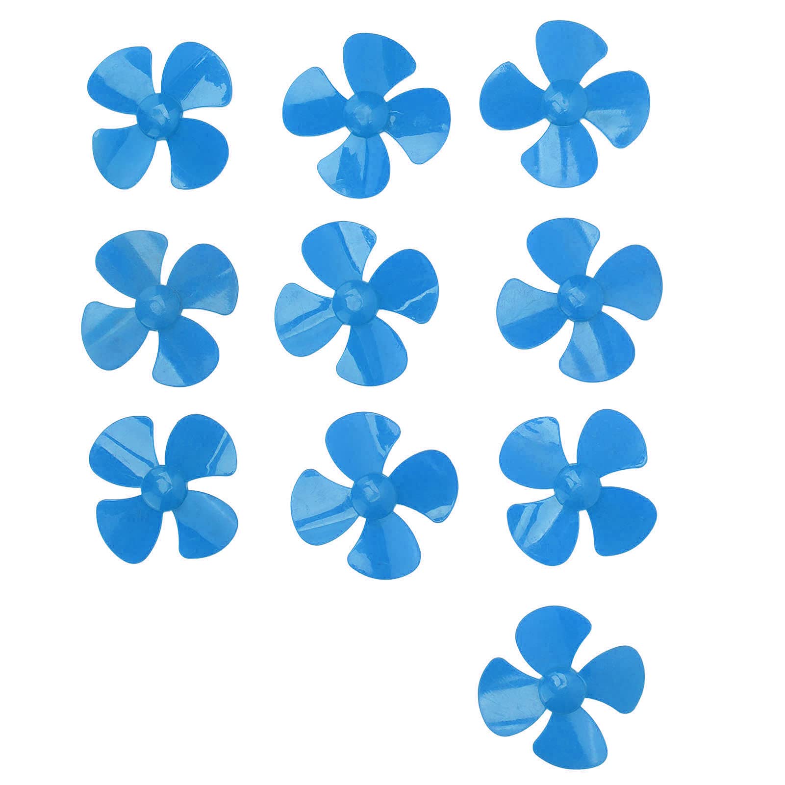 Eliche in plastica, elica a 4 pale da 80 mm di diametro con foro da 2 mm per giocattoli fai da te per l'artigianato(blu)