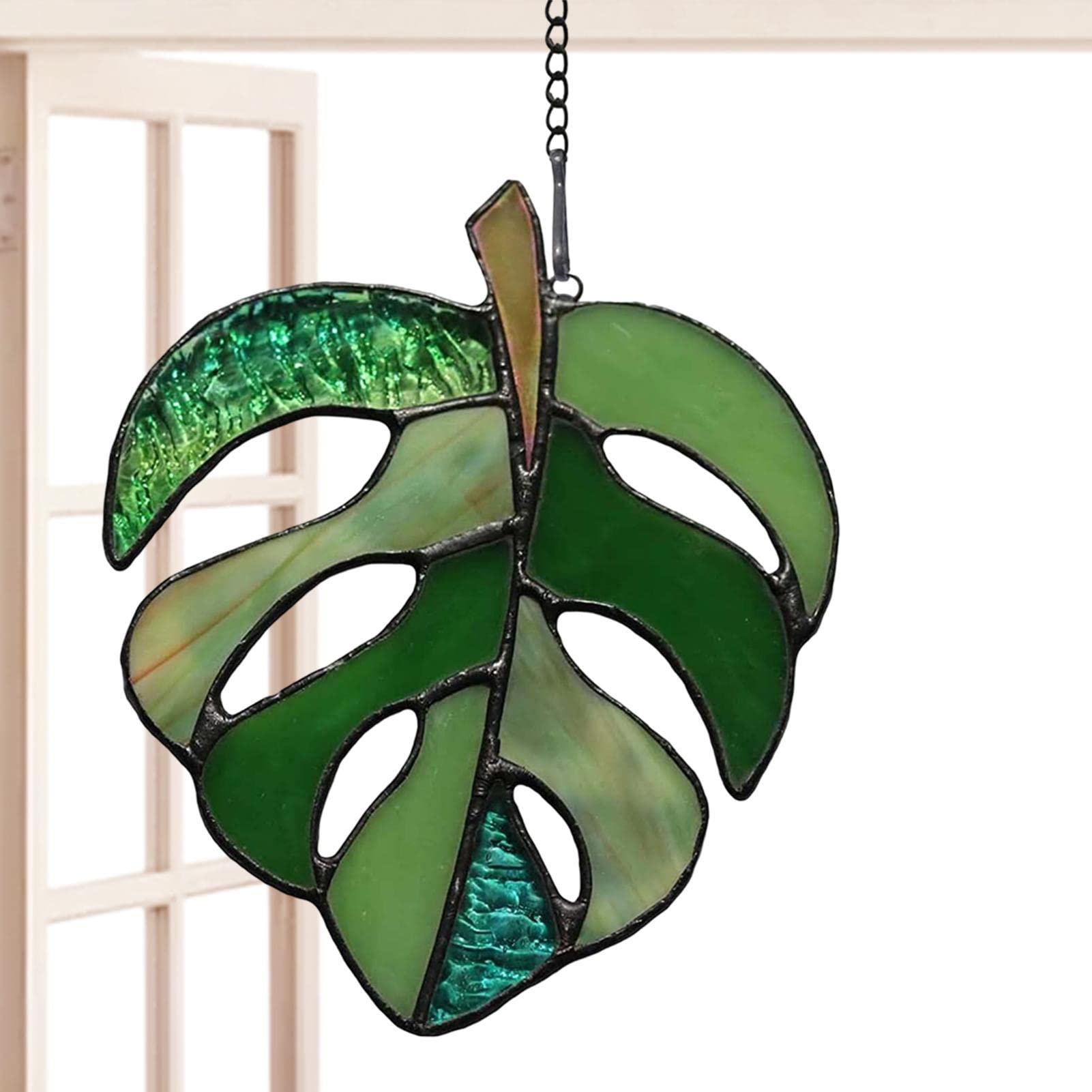 Lisitng finto vetro colorato a forma di cuore acrilico Suncatcher - Italia