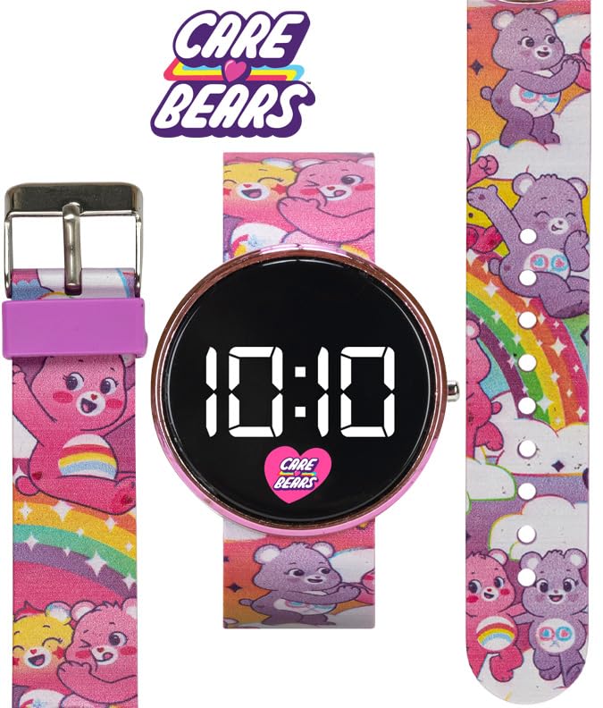 Accutime Care Bears Kids Digital Watch, Collectible Tin, Easy-to-Read Round LED Display2