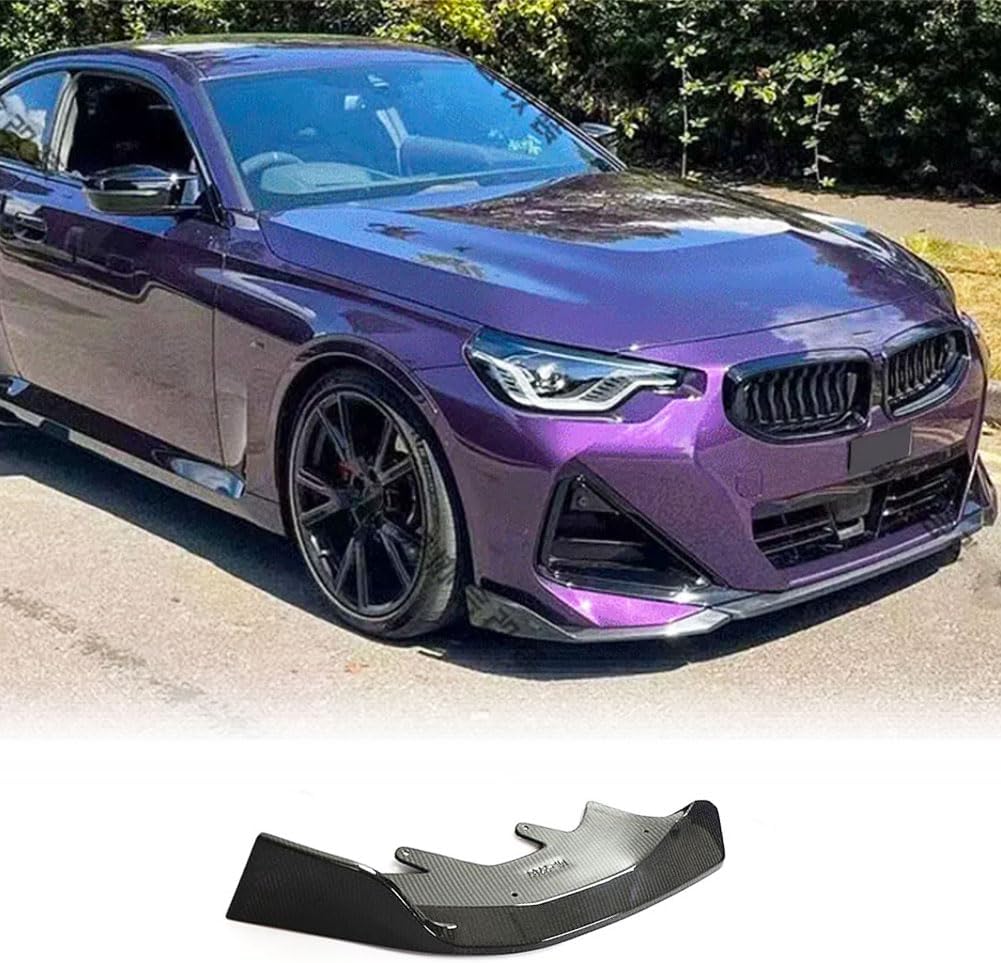 MCARCAR KIT Carbon Fiber Front Lip for BMW 2 Series G42 2022-2023 M235i M240i 220i M Sport Coupe 2-Door Front Bumper Lip Chin Spoiler only for Passenger Side