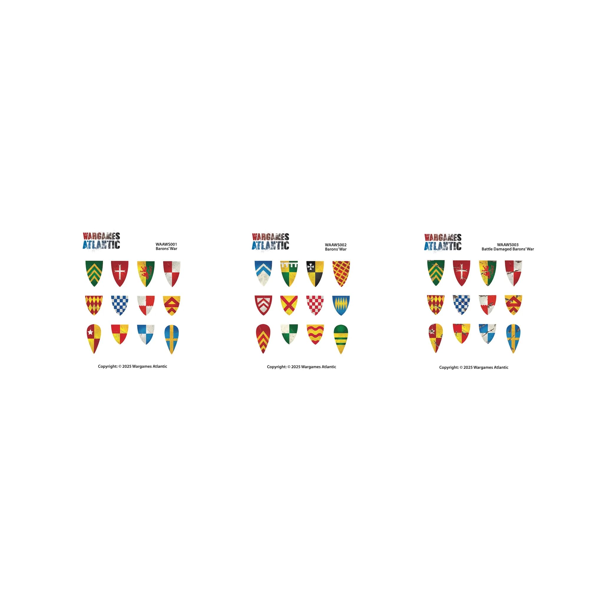 Barons' War Shield Decals (01), Gray - Image 2