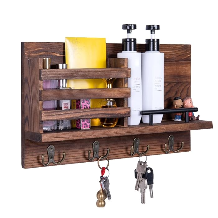 Buy JOOWIN Key Holder Wooden Coat Hooks Wall Mounted for Collecting