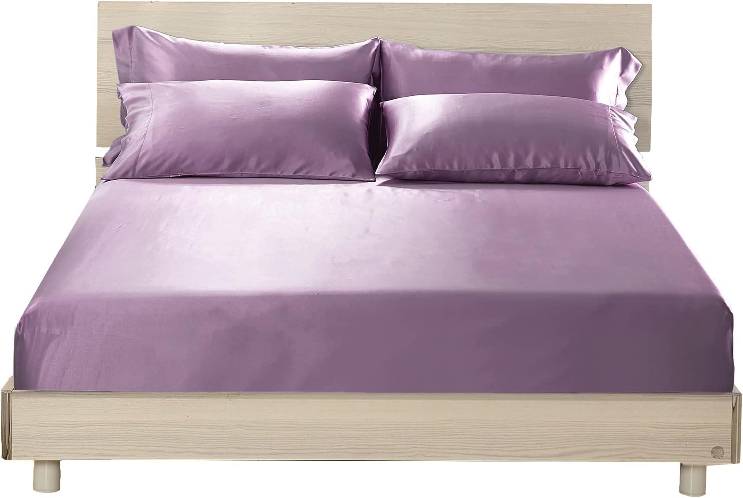 LILYSILK Silk Bedding Sets 3 Pcs 1 Silk Fitted Sheet and 2 Silk