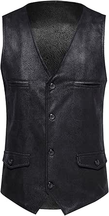 Wester Vest Heren AeoTeokey Heren Suède Vest - Vintage Cowboy Stijl - Casual Westers Vest In Diverse Maten Westerse Stijl Vest