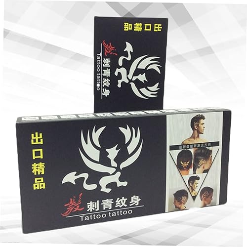 MERRYHAPY 1 Box Hair Tattoo Kit Hair Pattern Stencils for Men Women Safe for Skin for Birthdays Festivals and Work Events