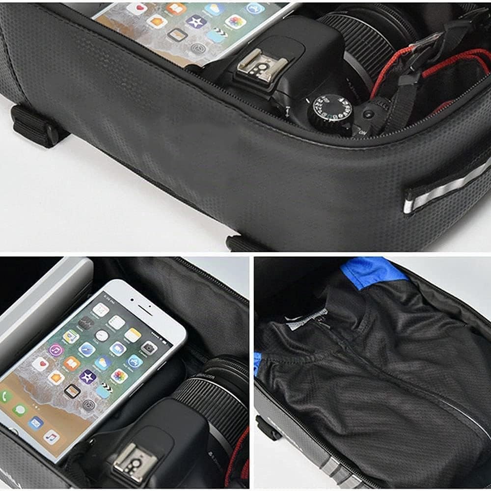 Borsa Posteriore Bicicletta 12L Impermeabile Con Strisce Riflettenti - Ideale Portapacchi per Bici Elettriche, City Bike e Uso Quotidiano