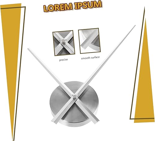 Miniatura 2 de Uonlytech 2 piezas de movimiento del reloj de pared grande reloj manos silencio manos placa DIY