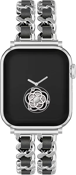Gold Watch Bands for Women Compatible with Apple Watch Band 38mm 40mm 41mm 42mm 44mm 45mm 46mm 49mm Adjustable Metal Band Cowboy Steel Chain Bracelet for iWatch Series1/2/3/4/5/6/7/8/9/10/11/SE