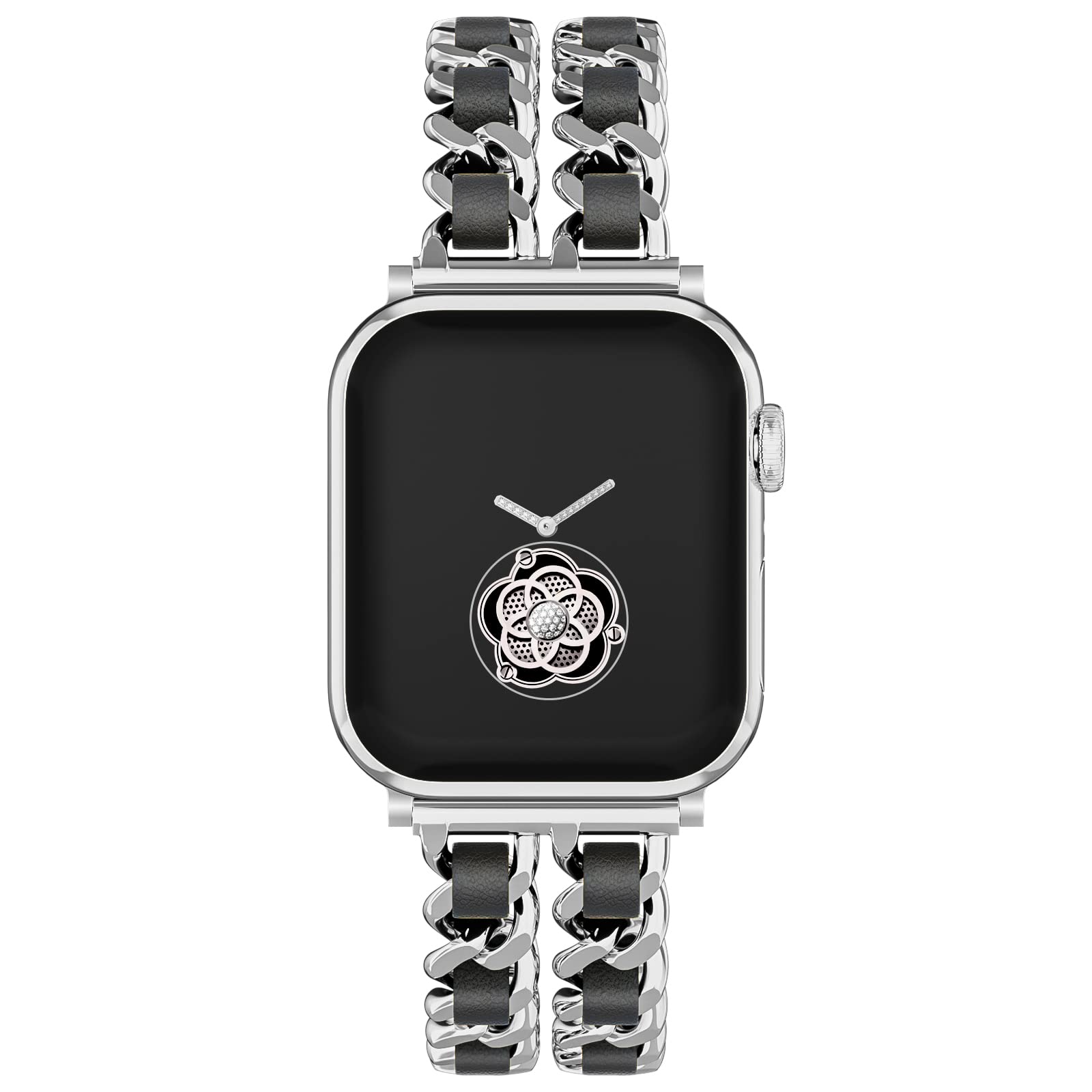 Gold Watch Bands for Women Compatible with Apple Watch Band 38mm 40mm 41mm 42mm 44mm 45mm 46mm 49mm Adjustable Metal Band Cowboy Steel Chain Bracelet