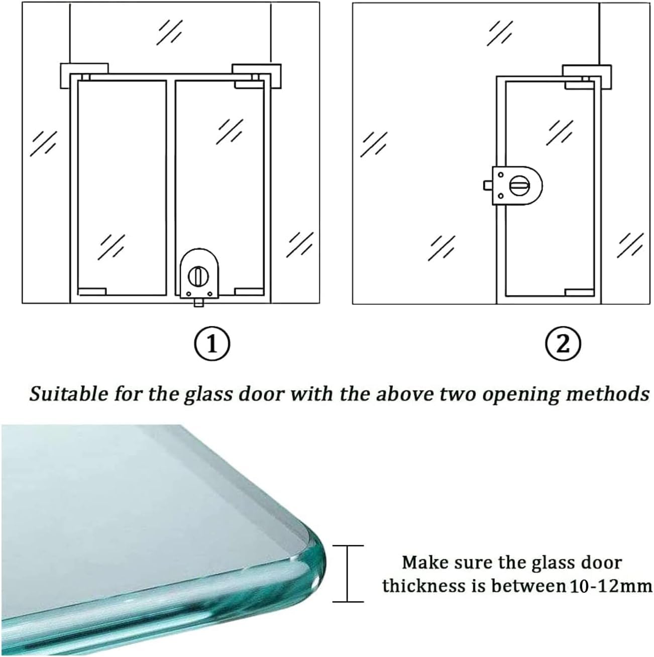 YDT GROUPS Glass Door Lock, SS Frameless Open Anti Theft Security Knob Lock for Home, Office and Bathroom 5 Years Warranty. (Oval) 4