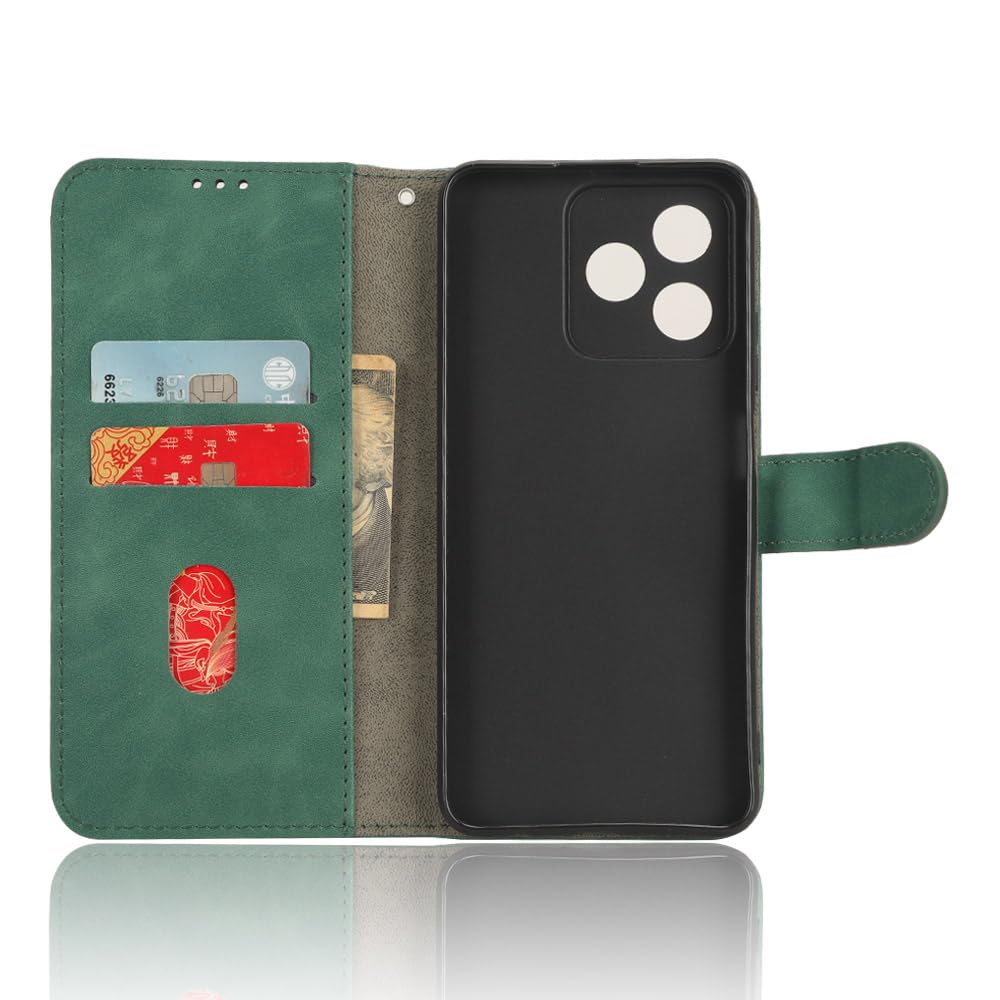 HAOYE Leather Folio Cover per Realme C53, Premium Pelle PU Portafoglio