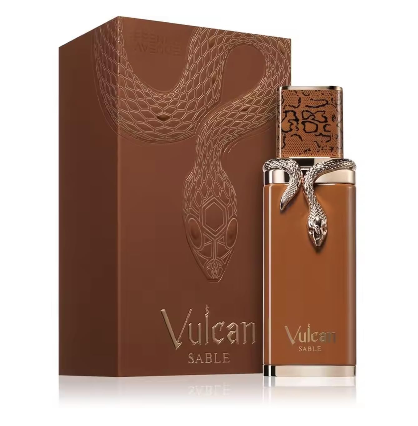Profumo Vulcan Sable Eau de Parfum 100 ml, Profumo Arabo Unisex a Lunga Durata, Include Atomizzatore Ricaricabile 5ML, Fragranza Orientale e Legnosa con Note di Whisky, Cacao e Vaniglia (Vulcan Sable)