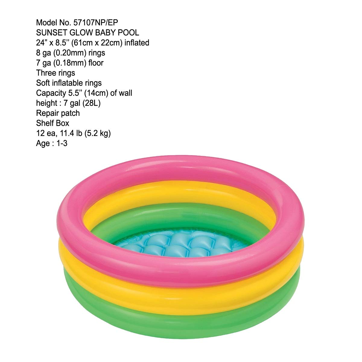 Intex Inflatable Swimming Pool With Hand Pump