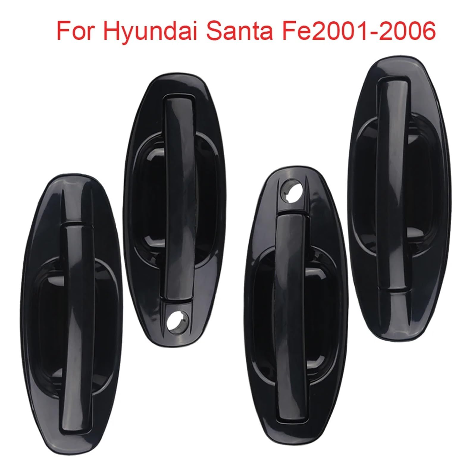 Uchwyt do drzwi Zestaw zewnętrznych klamek do drzwi samochodowych pasujących do Santa Fe 2001-2006. Klamki zewnętrzne do drzwi 83660-26000 83650-26000 pokrowiec na klamkę drzwi samochodu(4PCS)