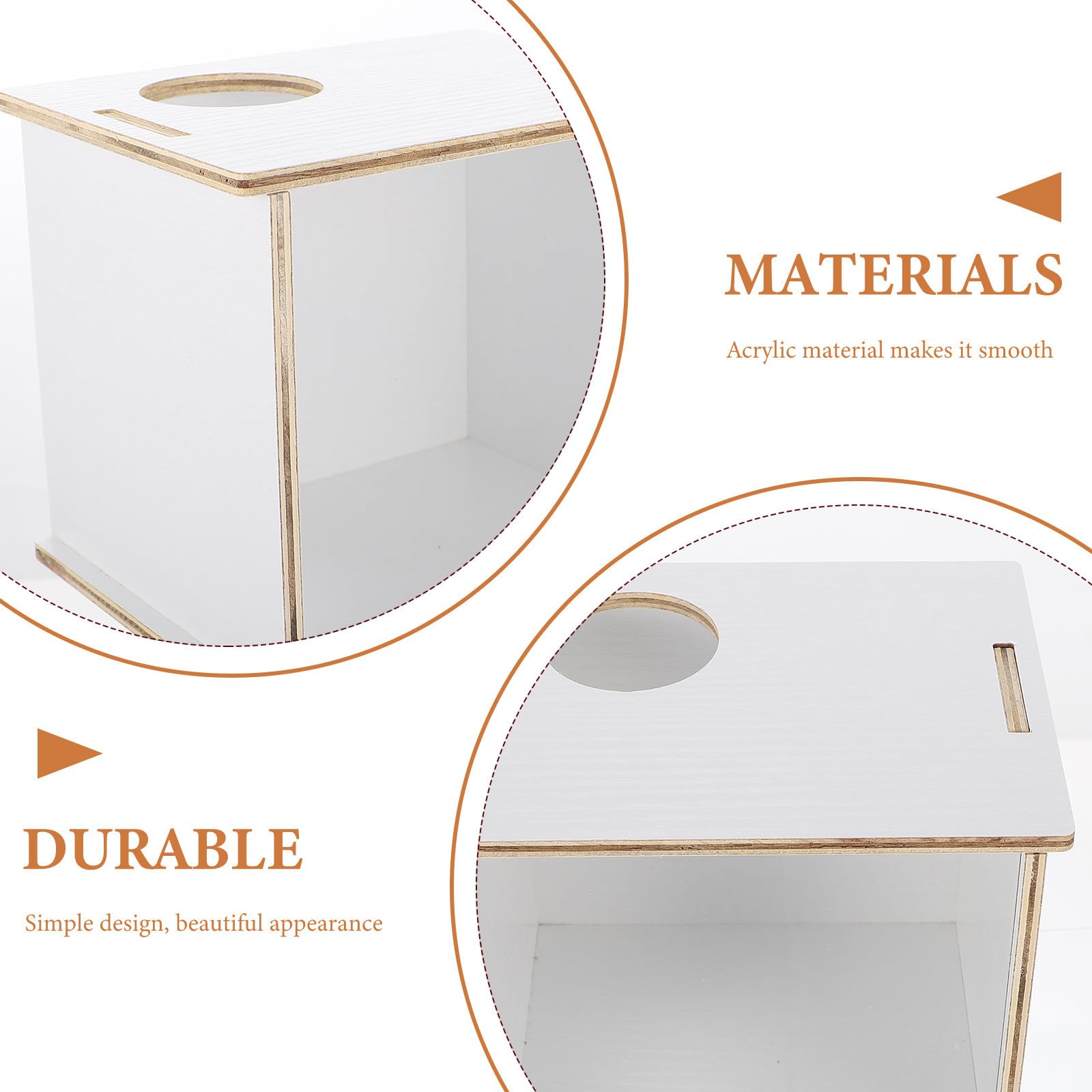 Holzbadewanne für Chinchillas mit Acrylscheibe Dekorative Sandbadbox Verhindert Sandverschütten Sicher für Spielen und Baden für Zuhause