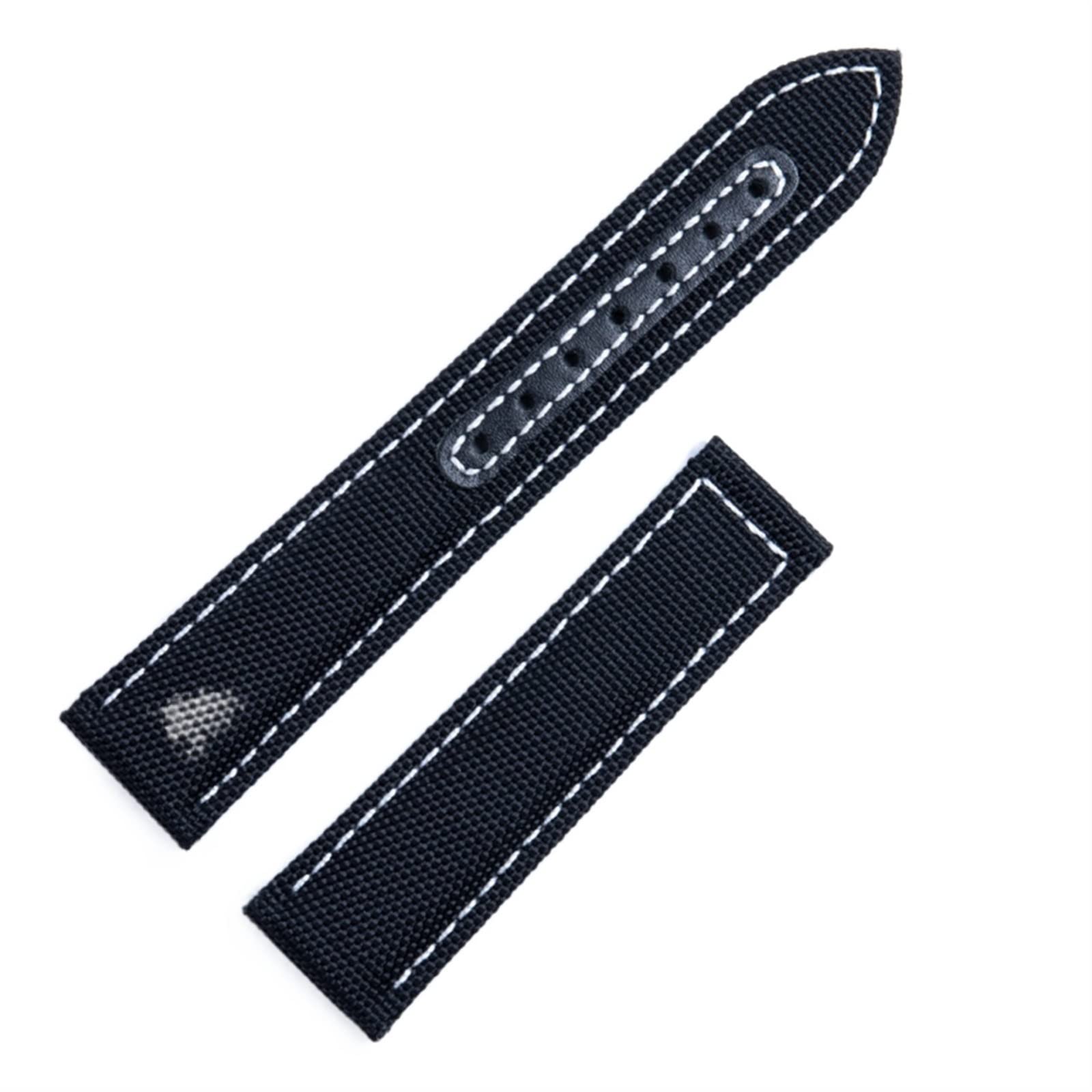 Bracelet Aqua Terra 150 tissu cuir noir 22mm pour montre homme
