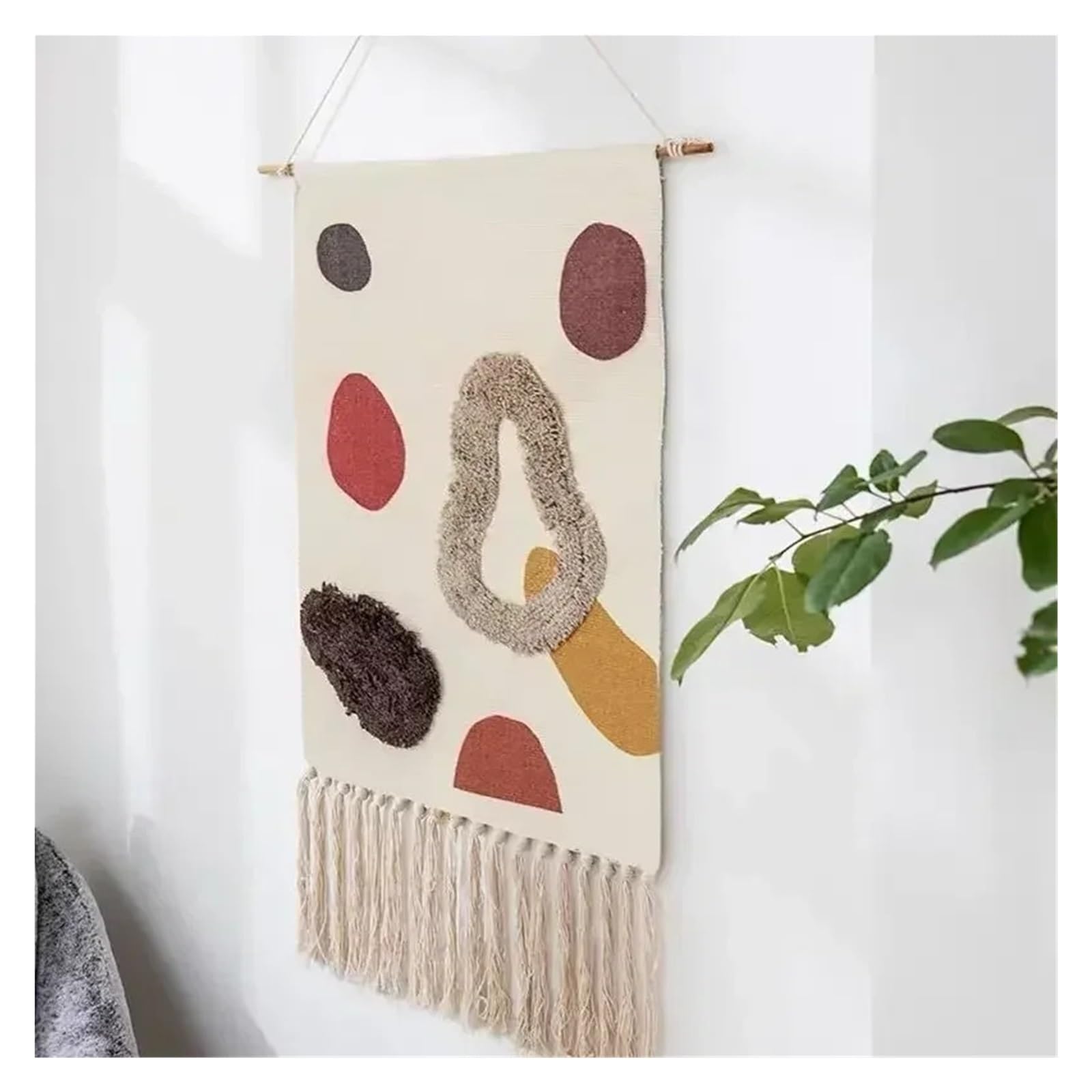 BDFJEDS Tapestry Wall Hanging 50x90cm Macrame Wall Hanging Tapestry Tassel Woven Geometric Canvas Home Decor(Color-20)