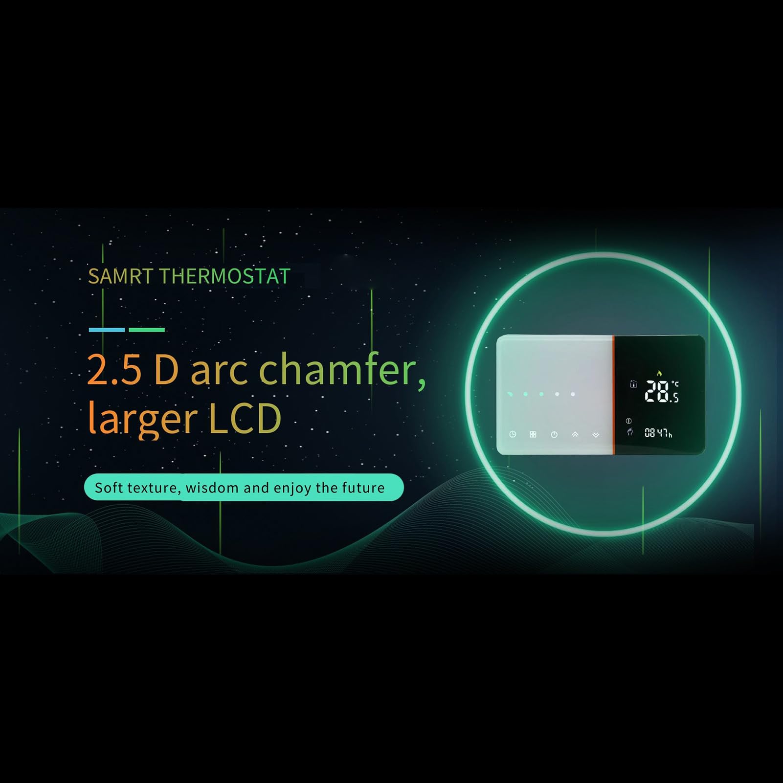 Ausla Termostato WiFi Pantalla LCD Controlador de Temperatura Inteligente
