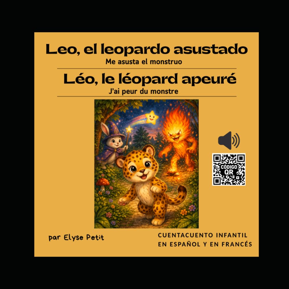 Leo, el leopardo asustado | Léo, le léopard apeuré - Cuento infantil bilingüe español- francés con audio | Conte pour enfants bilingue espagnol- ... (3-6 años) | conte sur la peur des monstres