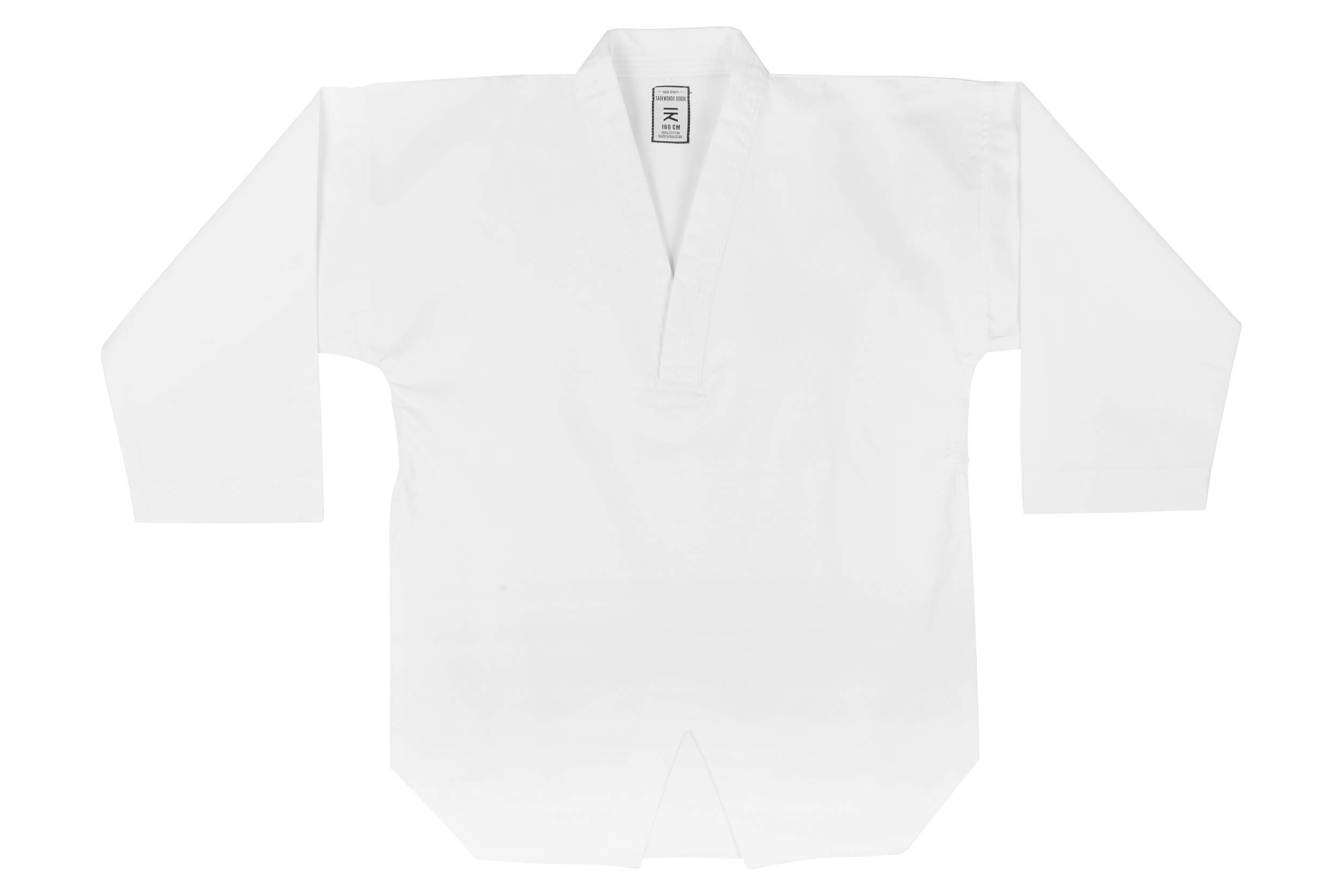 Taekwondo Premium Basic Dobok Uniform | White & Black