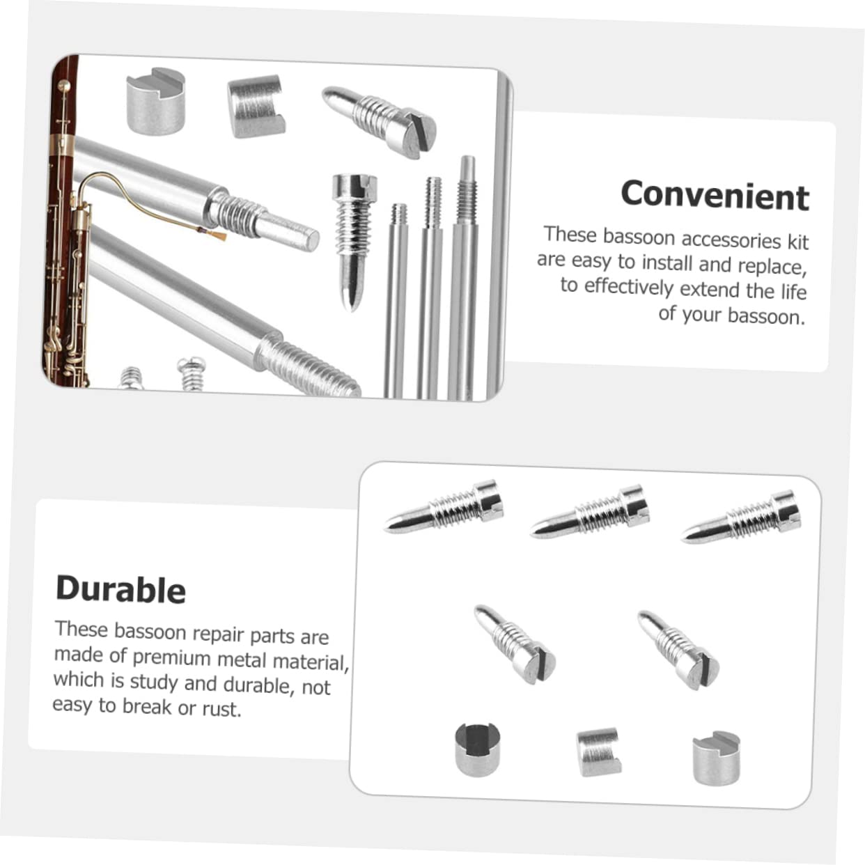 SUPVOX 4sets Accessori Per Riparazione Fagotto Kit Di Riparazione Strumenti Musicali Resistente Utensili Compatti Per Strumenti Fiato Per Riparazioni Pratiche e Veloci