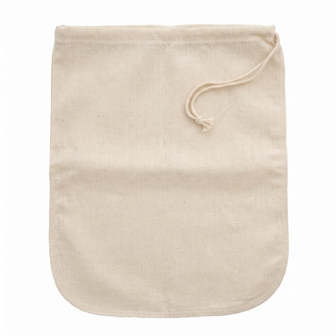 Reusable Nut Milk Bag, Natural Cotton Food Cheesecloth Bags for Straining, Fine Food Filter for Juice, Coffee, Wine, Nut Milk and Cheese