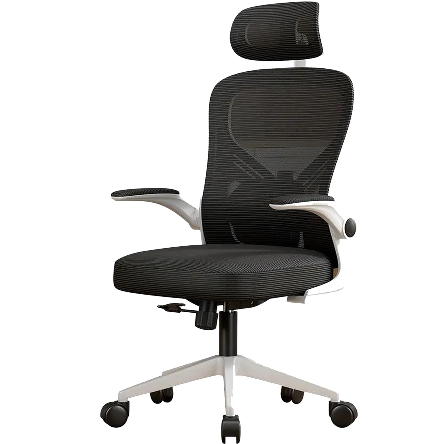 Modern Group Mesh Back Home Office Chair with Armrest Swivel 5 Casters Computer Desk Chair Comfortable and Fully Adjustable Base, Back Rest, Lumber Support, Arm Rests and Headrest