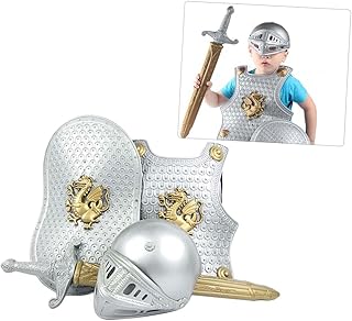 CRAFTHROU Conjunto Infantil Playset Meninos Ternos Capacetes Infantis Traje De Armadura Infantil Conjunto De Armadura Infantil Brinquedos Para Meninos Conjunto De Armadura Infantil Armadura