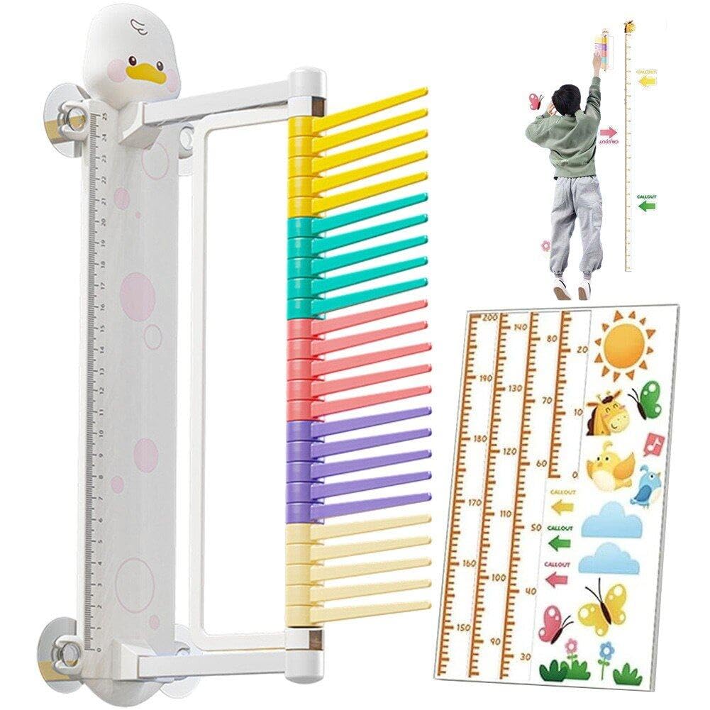 Probador De Salto Vertical para Niños, Entrenador De Salto Vertical Montado En La Pared con Dibujo De Pato, Dispositivo De Medición De Salto para Niños, para El Hogar Y El Jardín De Infantes