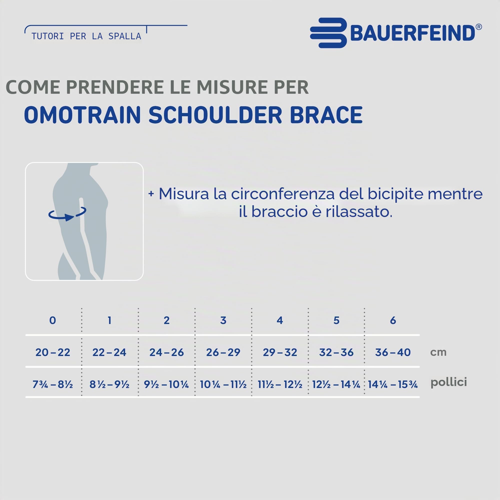 Bauerfeind Benda per le Spalle OmoTrain, Titano, Taglia 2
