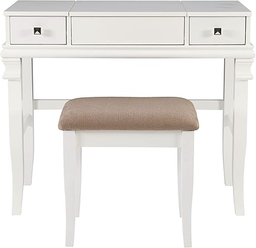 Miniatura 9 de Juego de tocador para habitación Linon Angela, Blanco