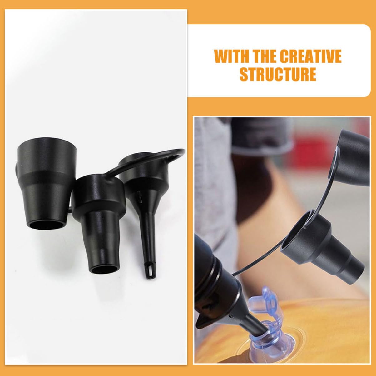 Luftpumpendüse Aufblasbare Matratze Aufblasbares Sofa Pumpendüse Für Luftmatratze Düsen Luftpumpenadapter Für Schlauchboote Zubehör Für Luftbetten Black