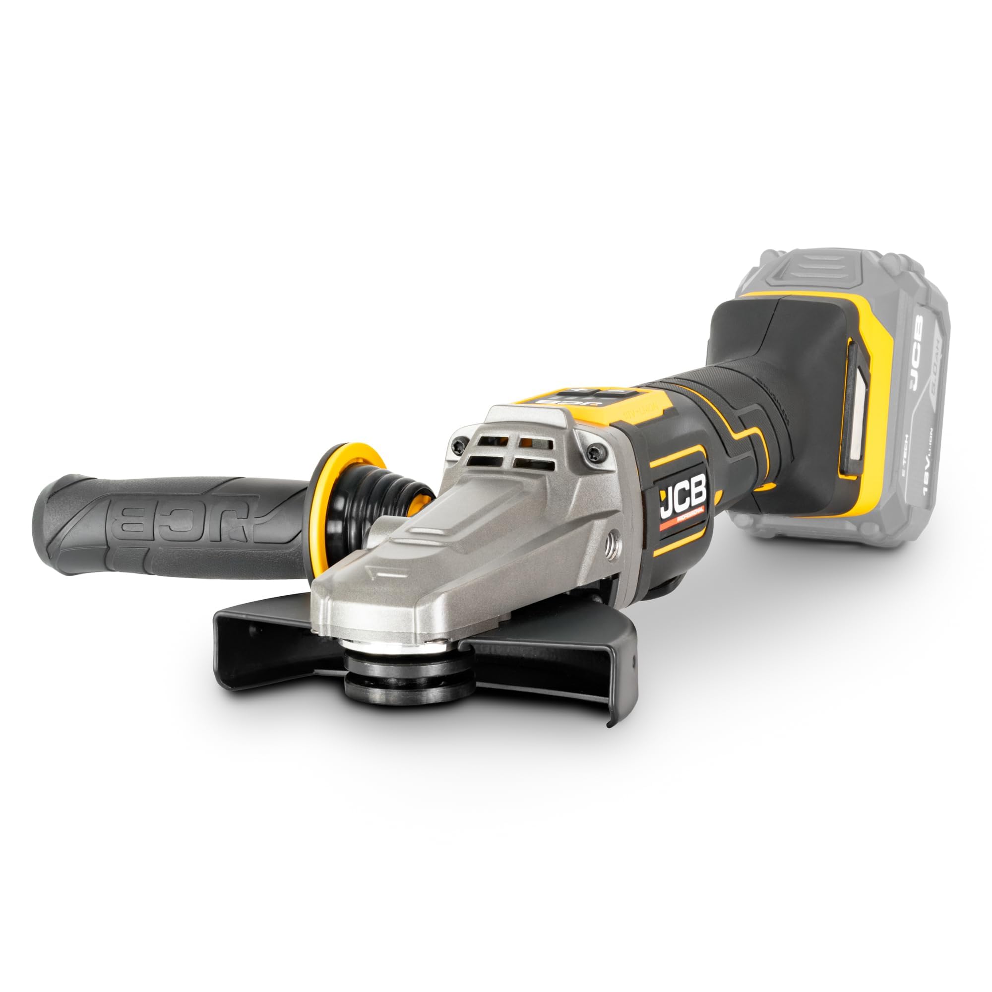 Jcb Pro 18V Flat Head Angle Grinder, 5" / 125Mm, Digital Speed Control, Paddle Switch And Brushless (Bare Tool) | -18Pfag-125