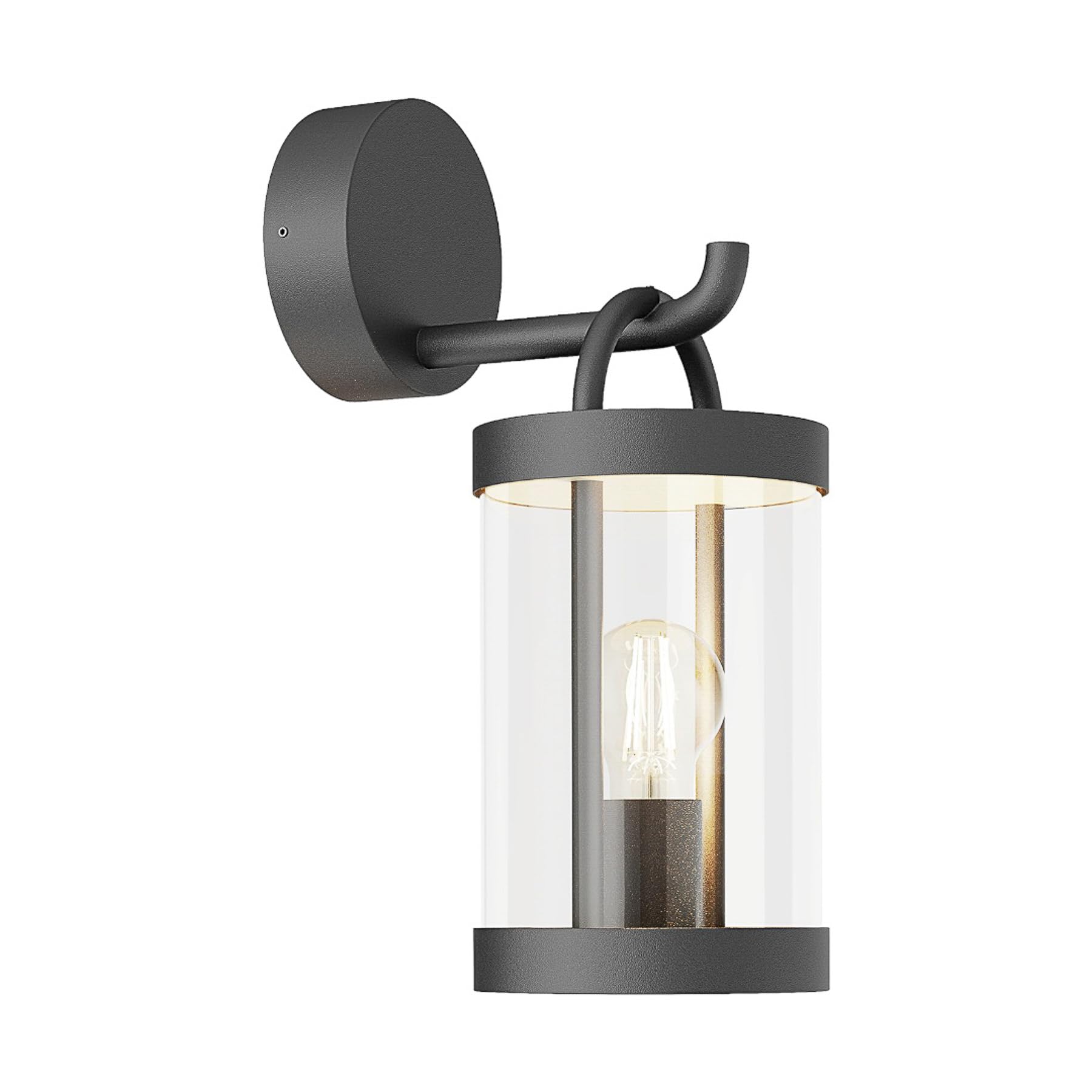 Lucande Wandlampe aussen, Wandleuchte außen Laterne IP54 Außenbeleuchtung Wand Hof Garten Terrasse Balkon Aussenwandleuchte