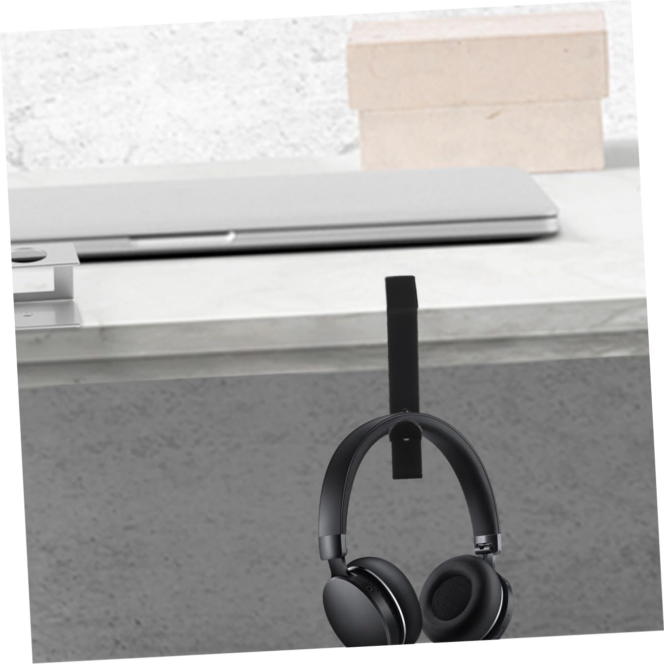 Angoily 2pezzi Supporto Per Cuffie Da Muro Ferro Gancio Per Headset Da Tavolo Organizer Per Auricolari Stabile e Resistente Per Casa Ufficio e Cafe Nero