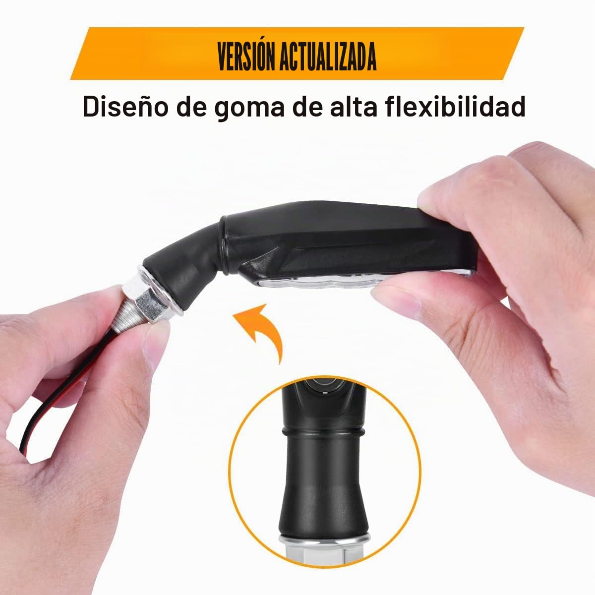 URAQT 4 indicadores de motocicleta, modo de flujo intermitente, luces indicadores de torneado de motocicleta, 12 V 12 LED universales impermeables para Scooter Quad Cruiser Off Road
