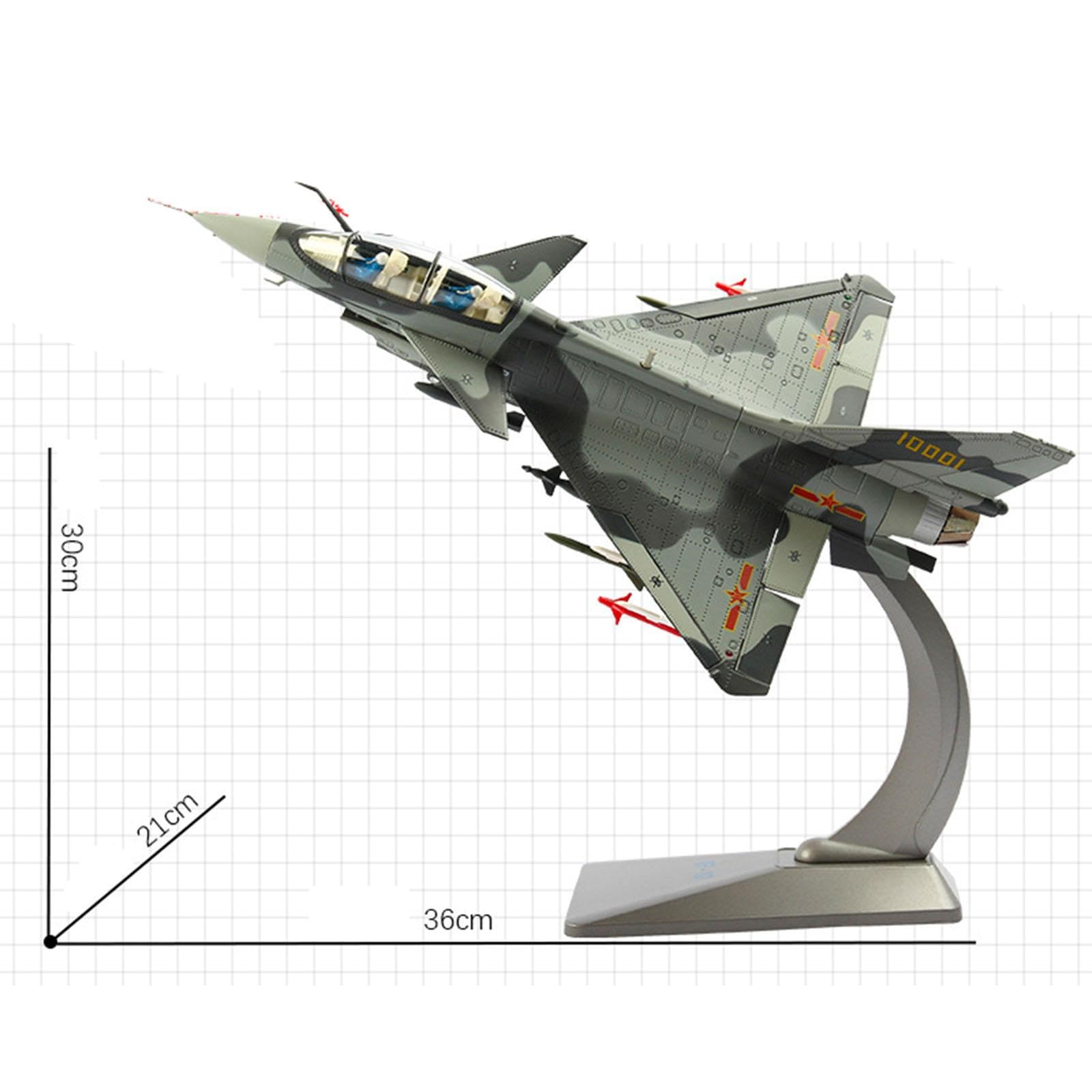 Maqueta de Avión J10 de Metal Fundido a Presión, Escala 1/48, para Coleccionistas, a