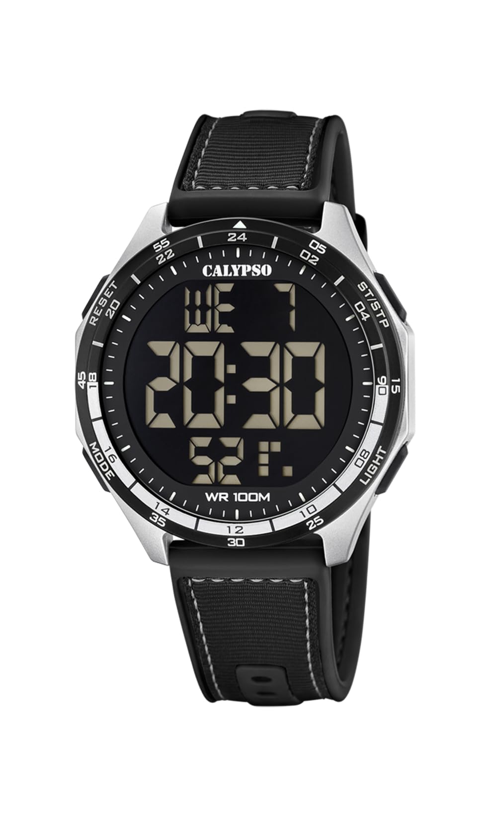 Calypso Orologio Digitale Uomo in Gomma Nero | Orologio Sportivo, Vetro ad Alta Resistenza, Impermeabile 10 ATM K5887/4