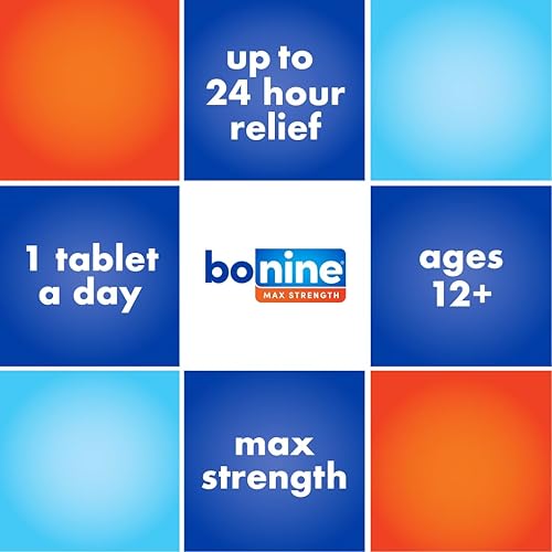 Miniatura 4 de Bonine MAX Masticable para aliviar el mareo por movimiento, con Meclizine HCL 50 mg, fórmula de máxima fuerza para tratar náuseas o mareos por