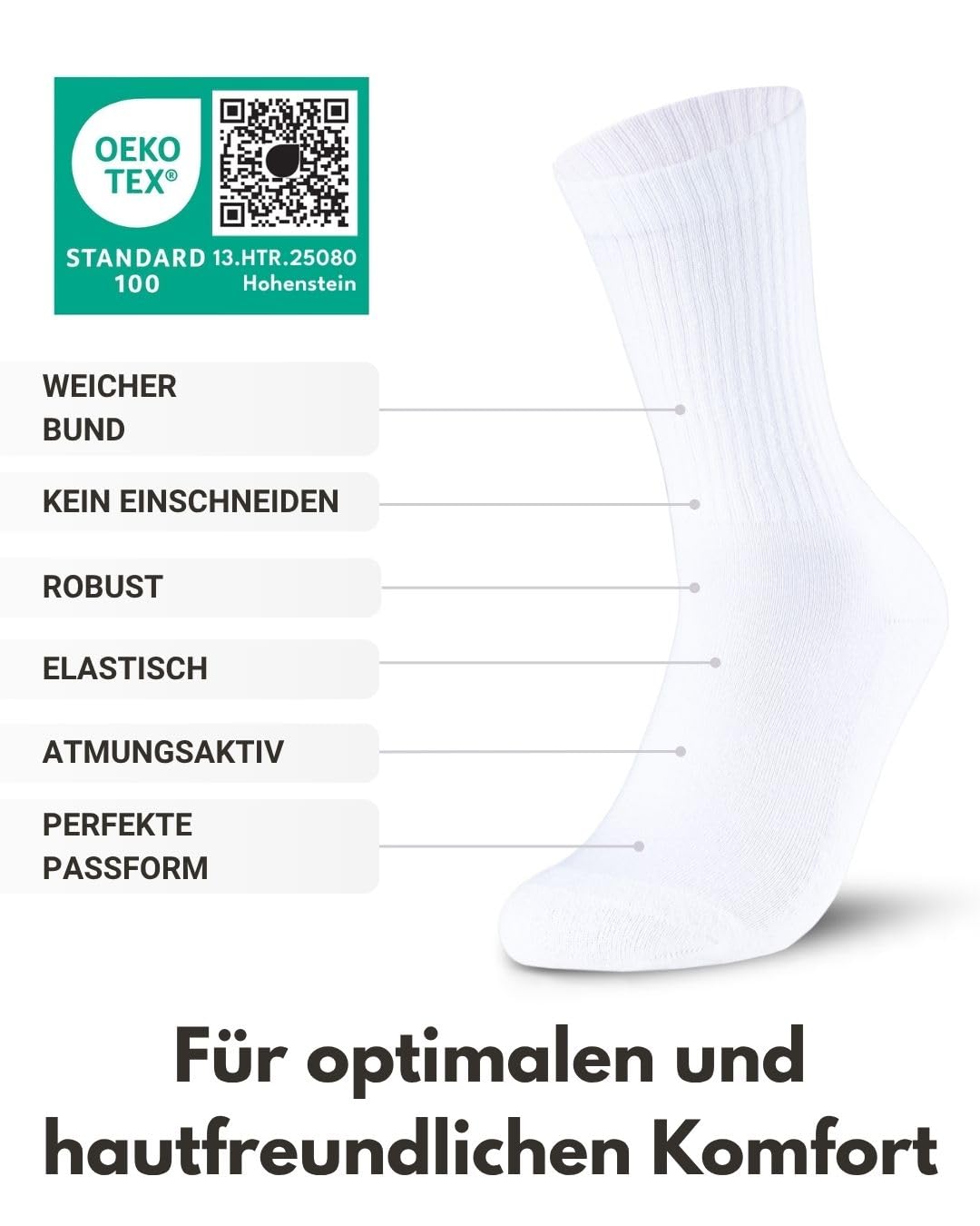 10 Paar Sportsocken Tennissocken Herren Damen Atmungsaktive Crew Socken Baumwolle
