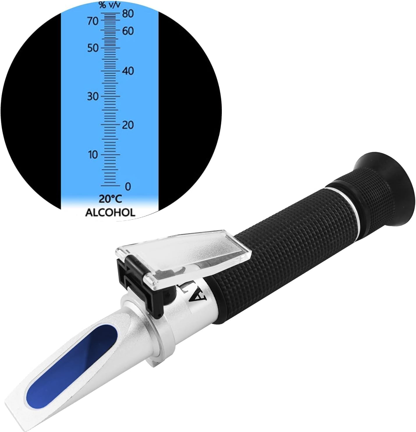 0–80% Brix Refractometer for Sugar Content in Fruit, Juice, Honey, Syrup & Drinks – Optical Tester with ATC, No Battery Needed, for Food, Farming, Lab Use