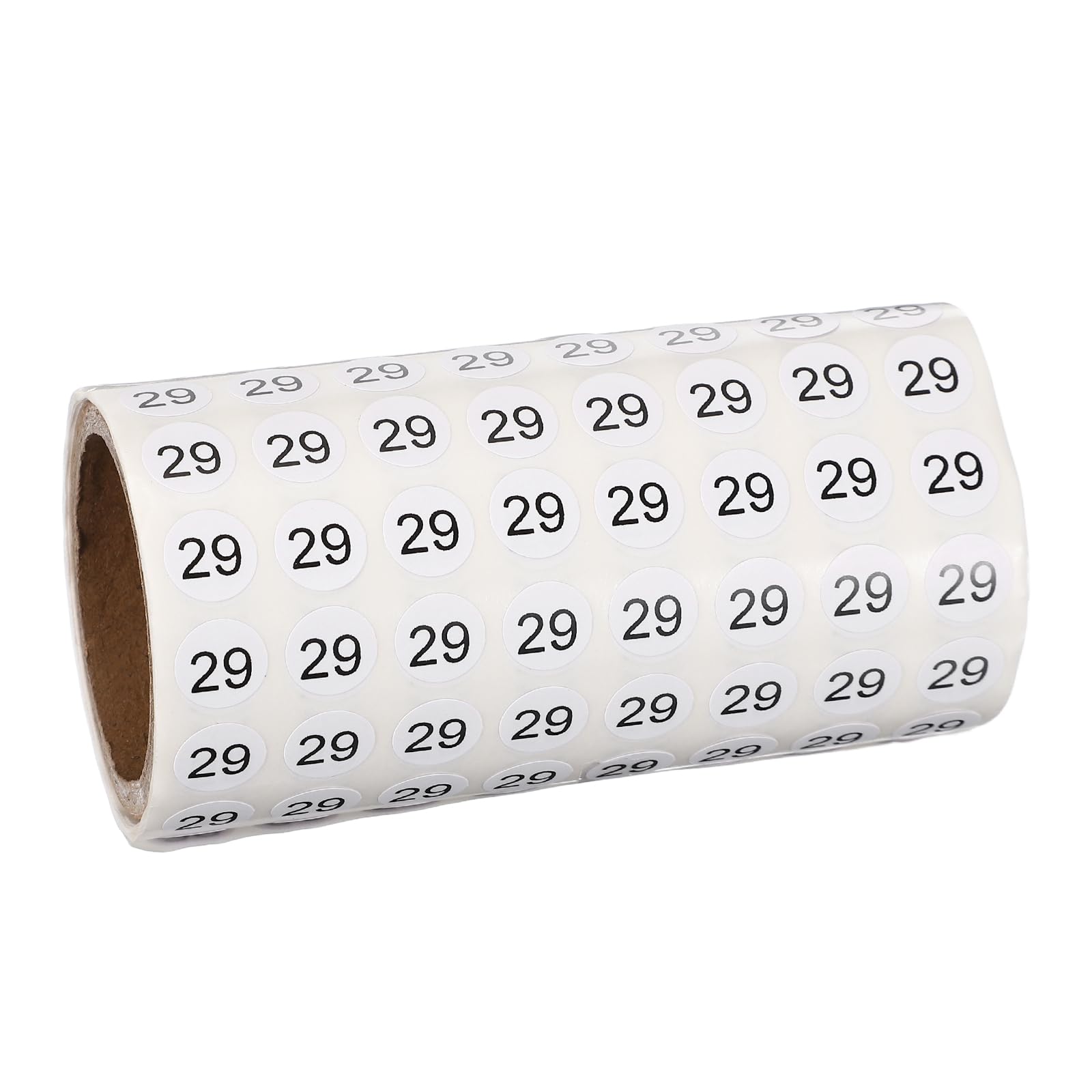 PATIKIL 1000pcs 0.4" Number Stickers, Mini Number 29 Sticker Numbers Labels Round Small Vinyl Self Adhesive Label Circle Decals 1 Roll Dots for Photo Album Poster Organize Inventory, Black