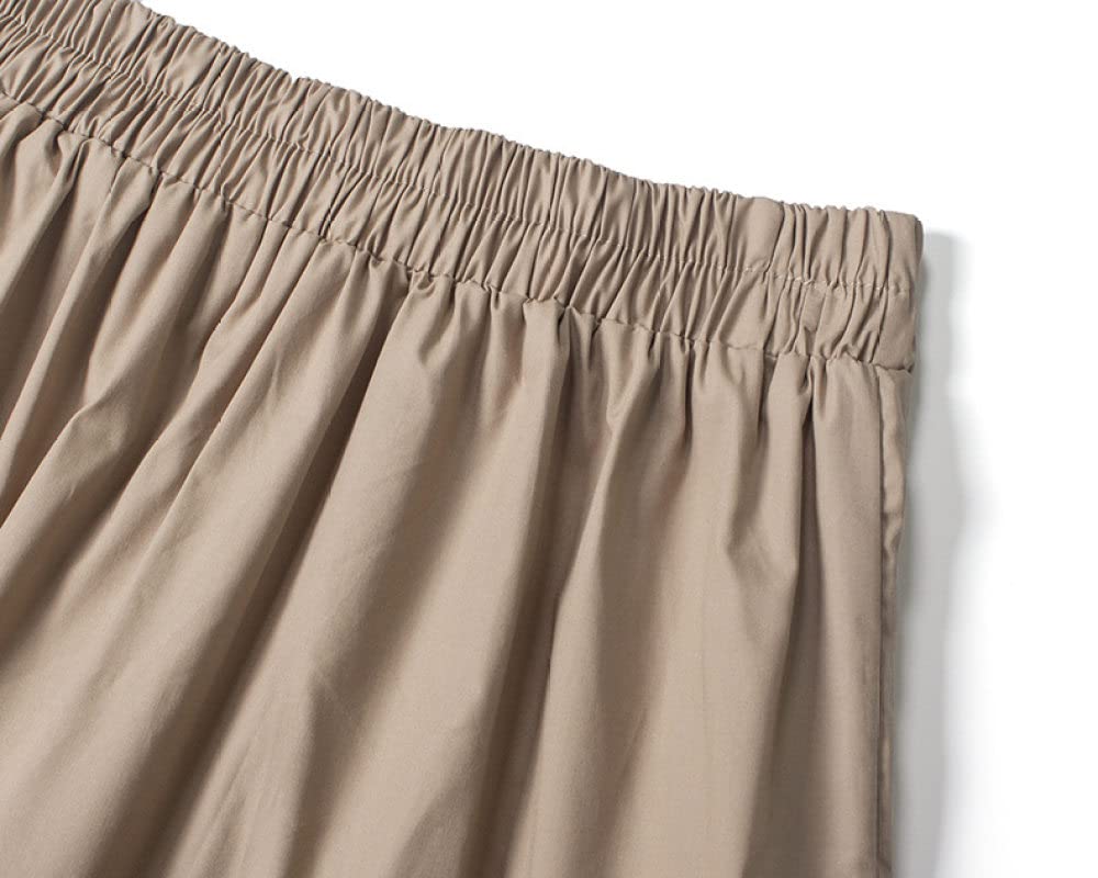 Spódnice dla kobiet Wielka Brytania, plus rozmiar Czarna spódnica zimowa Elastyczna talia, falbana Ruched Spódnice z wysokim stanem Eleganckie spódnice maxi dla(Khaki One Size)