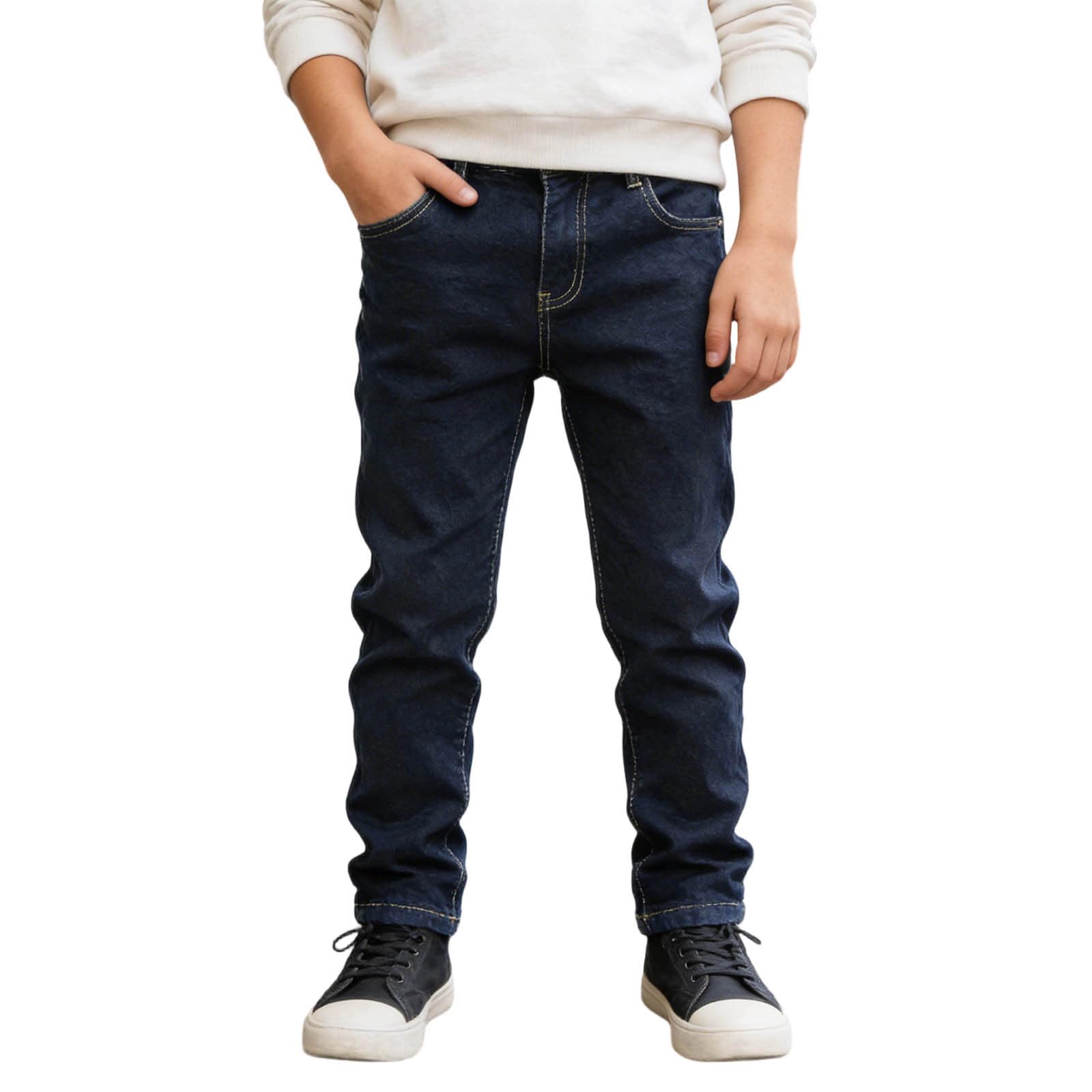 Jean droit garçon extensible et confortable pour bouger librement - 8