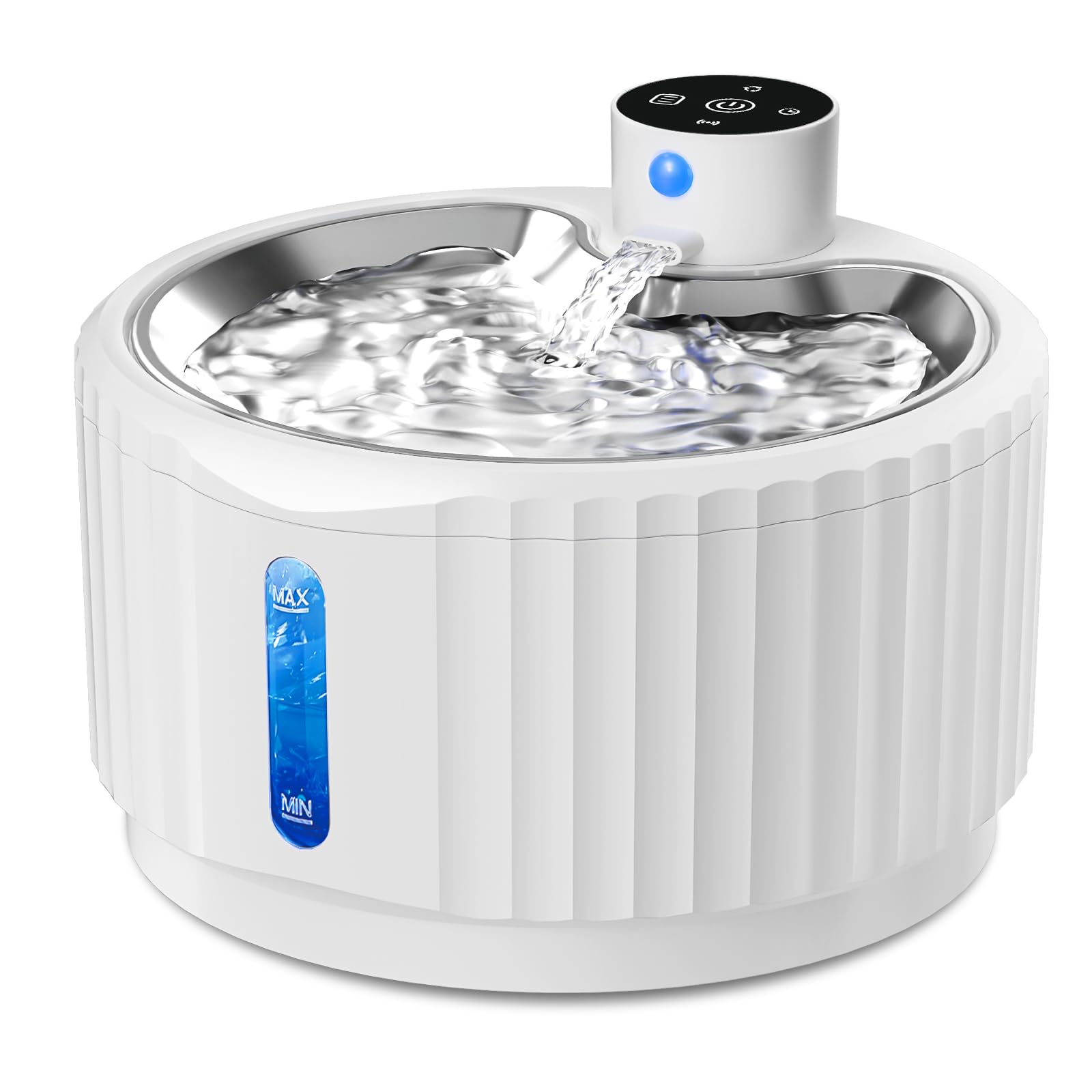 Katzenbrunnen, 2.8L Trinkbrunnen für Katze Kabellos, 4000mAh katzentrinkbrunnen mit bewegungsmelder, Wasserbrunnen mit Ersatzfiltern